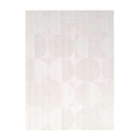 Tapis en laine - Giselle Circles Blanc - product