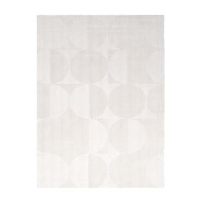 Tapis en laine - Giselle Circles Blanc - sfeer