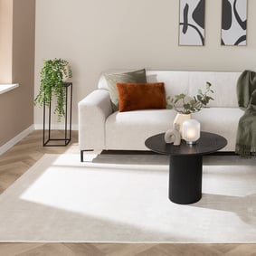 Tapis en viscose - Jean Crème/Blanc