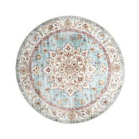 Tapis intérieur et extérieur - Santo Medaillon Bleu Clair - product
