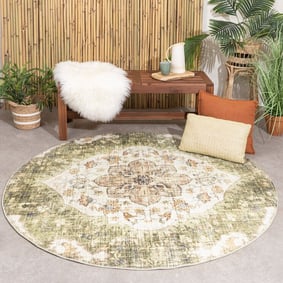 Tapis intérieur et extérieur - Santo Mandala Vert