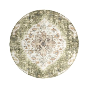 Tapis d'extérieur rond vintage - Santo Mandala Vert - sfeer