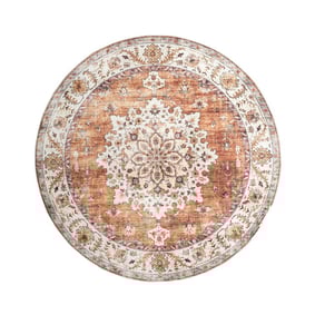 Tapis intérieur et extérieur - Santo Medaillon Terracotta - product