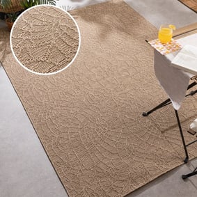 Tapis en sisal - Dunes Mandala Marron