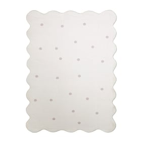 Tapis lavable - Cloudy Stippen Blanc - product