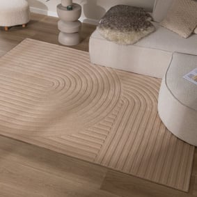 Tapis moderne intérieur et extérieur - Charm Curves Beige