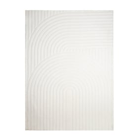 Tapis moderne intérieur et extérieur - Charm Curves Blanc - product