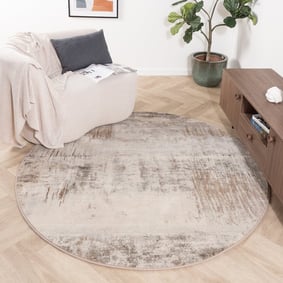 Sous-tapis antidérapant rond - Xavier Scratch Taupe/Gris