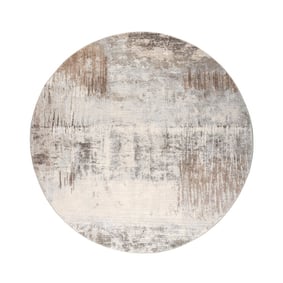 Sous-tapis antidérapant rond - Xavier Scratch Taupe/Gris - product
