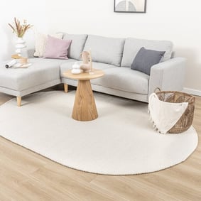 Tapis abstrait lavable - Feline Blanc