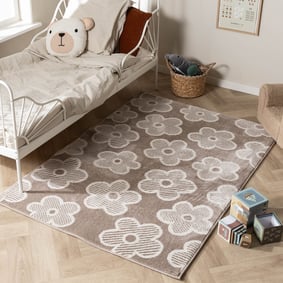 Tapis chambre d'enfant - Bowie Flower Taupe