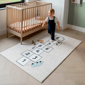 Tapis d'extérieur à fleurs - Ruby Auto Beige