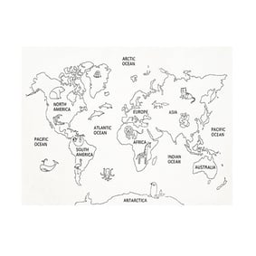 Tapis pour enfants - Globe Crème - product