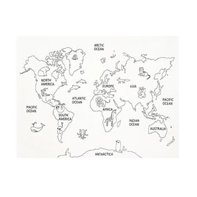 Tapis enfant - Globe Crème - sfeer