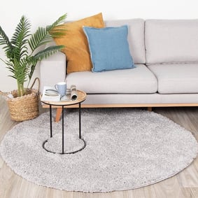 Tapis rond à poils longs - Lofty Gris Clair