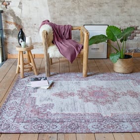 Tapis vintage - Dreams Gris/Rose