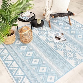 Tapis d'extérieur - Summer Beyond Bleu Clair