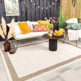 Tapis d'extérieur en jute - Nomad Edge Crème