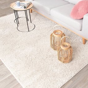 Tapis à poils longs - Lofty Crème/Blanc