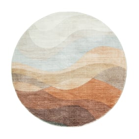 Tapis rond moderne - Field Terra Rouge - sfeer