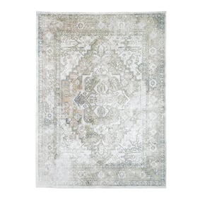 Tapis lavable - Nova Aztec Vert Olive - sfeer