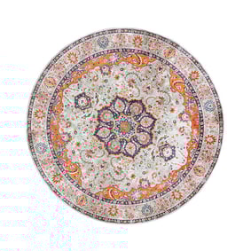 Tapis vintage rond - Imagine Medaillon Vert - product