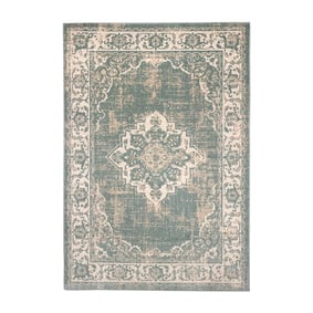 Tapis vintage - Spring Medallion Vert/Crème - sfeer