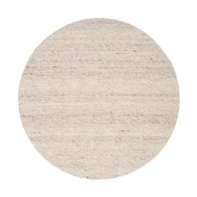 Tapis en laine rond - Feline Blanc/Mélangé  - product