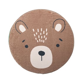 Tapis rond lavable pour enfant - Sammy Bear Marron - sfeer