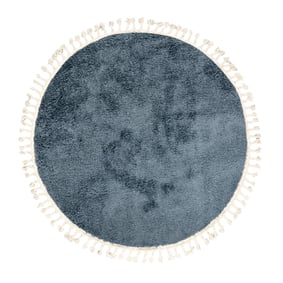 Tapis rond à poils longs - Lofty Fringe Bleu - sfeer