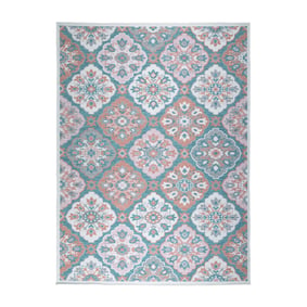 Tapis d'extérieur bohème - Vedra Tile Bleu - sfeer