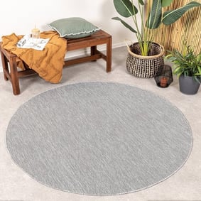 Tapis d'extérieur rond - Costa Gris