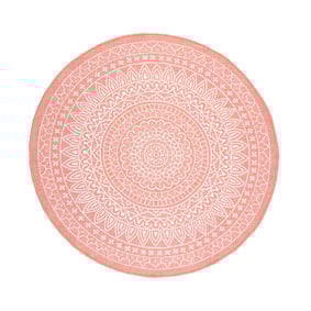 Tapis d'extérieur rond - Summer Azteca Rose - product
