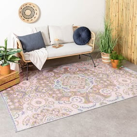 Tapis de balcon - Vedra Medaillon Rose