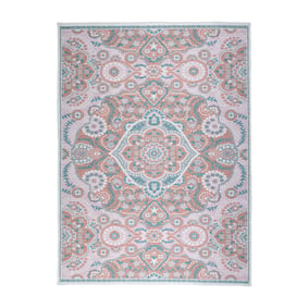 Tapis d'extérieur bohème - Vedra Medallion Rose - sfeer