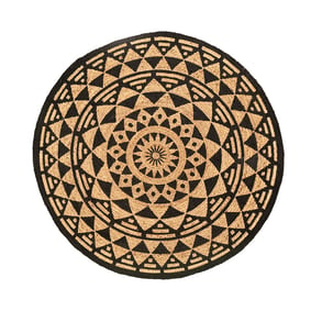 Tapis rond en jute - Henna Maya Naturel - sfeer