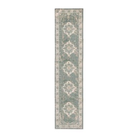 Tapis de couloir vintage - Spring Medallion Vert/Crème - sfeer