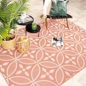 Tapis d'extérieur - Summer Pattern Rose