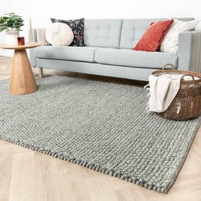Tapis en laine - Luminous Vert/Gris