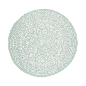 Tapis d'extérieur rond - Summer Azteca Menthe - sfeer