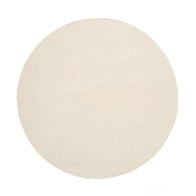 Tapis en laine rond - Feline Blanc - product