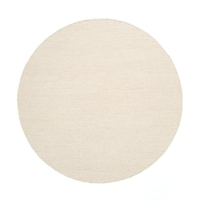 Tapis en laine rond - Feline Blanc - sfeer