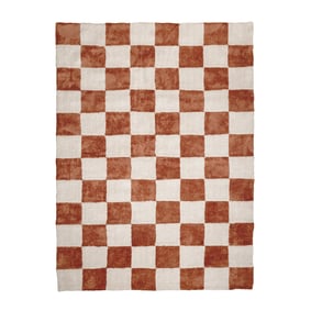 Tapis à damier - Blox Terracotta - sfeer