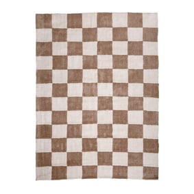 Tapis damier - Blox Beige - sfeer
