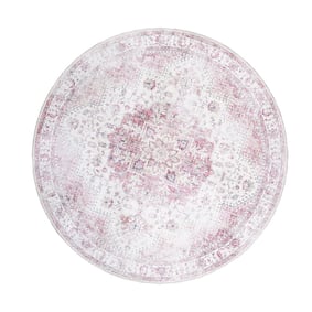 Tapis rond vintage - Lago Rose - sfeer