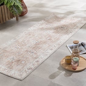Tapis en laine lavable - Domingo Oriental Beige