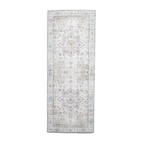 Tapis de couloir lavable - Domingo Mandala Blanc - sfeer