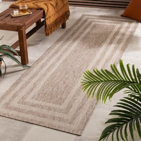 Tapis de balcon - Sierra Frame Beige/Crème