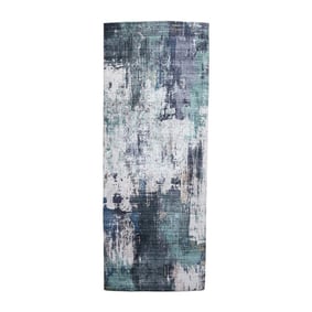 Tapis en laine lavable - Domingo Grunge Vert/Crème - product