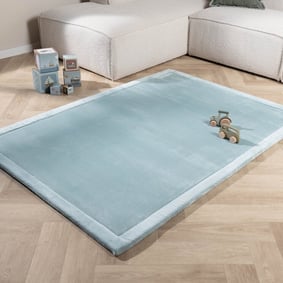 Tapis rond pour enfants lavable - Jip Bleu